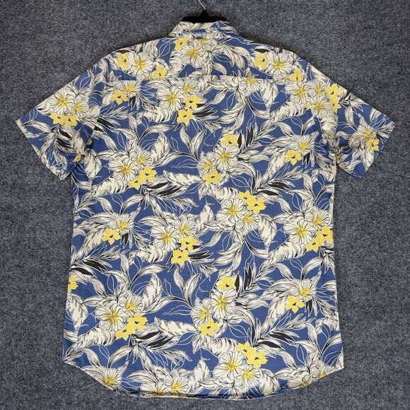 Denim & Supply Ralph Lauren Shirt Men M Blue Floral Button Up Short Sleeve Adult - Picture 4 of 6